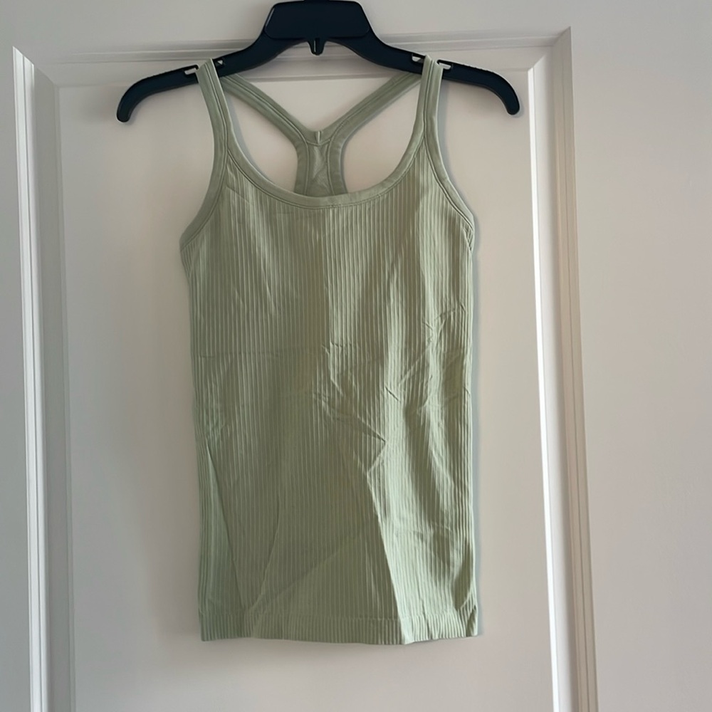 Light green ribbed tank from lululemon size 6